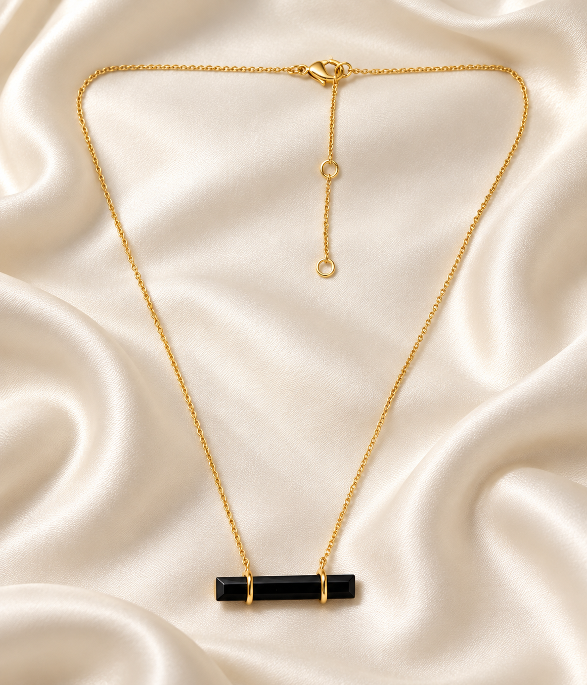 Ibiza Noir Black Onyx Pearl Gold Jewelry Set