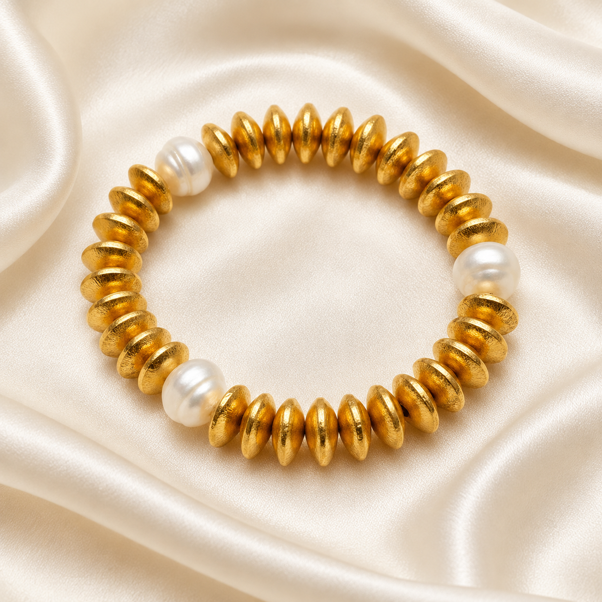 Montecito Gold Vermeil & Freshwater Pearl Statement Bracelet