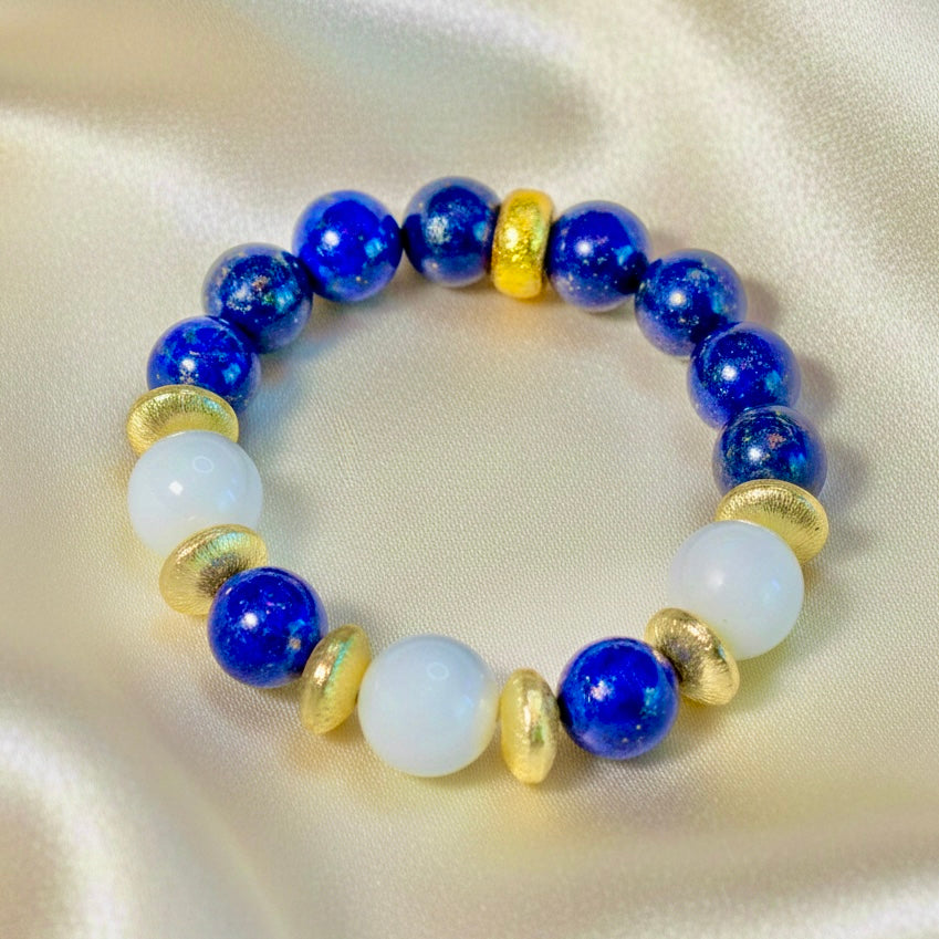 Ibiza Lapis Lazuli & Alabaster Bracelet