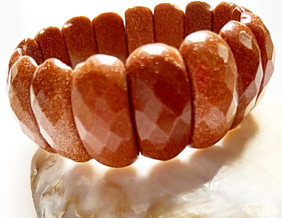Ibiza Golden Sandstone Statement Bracelet