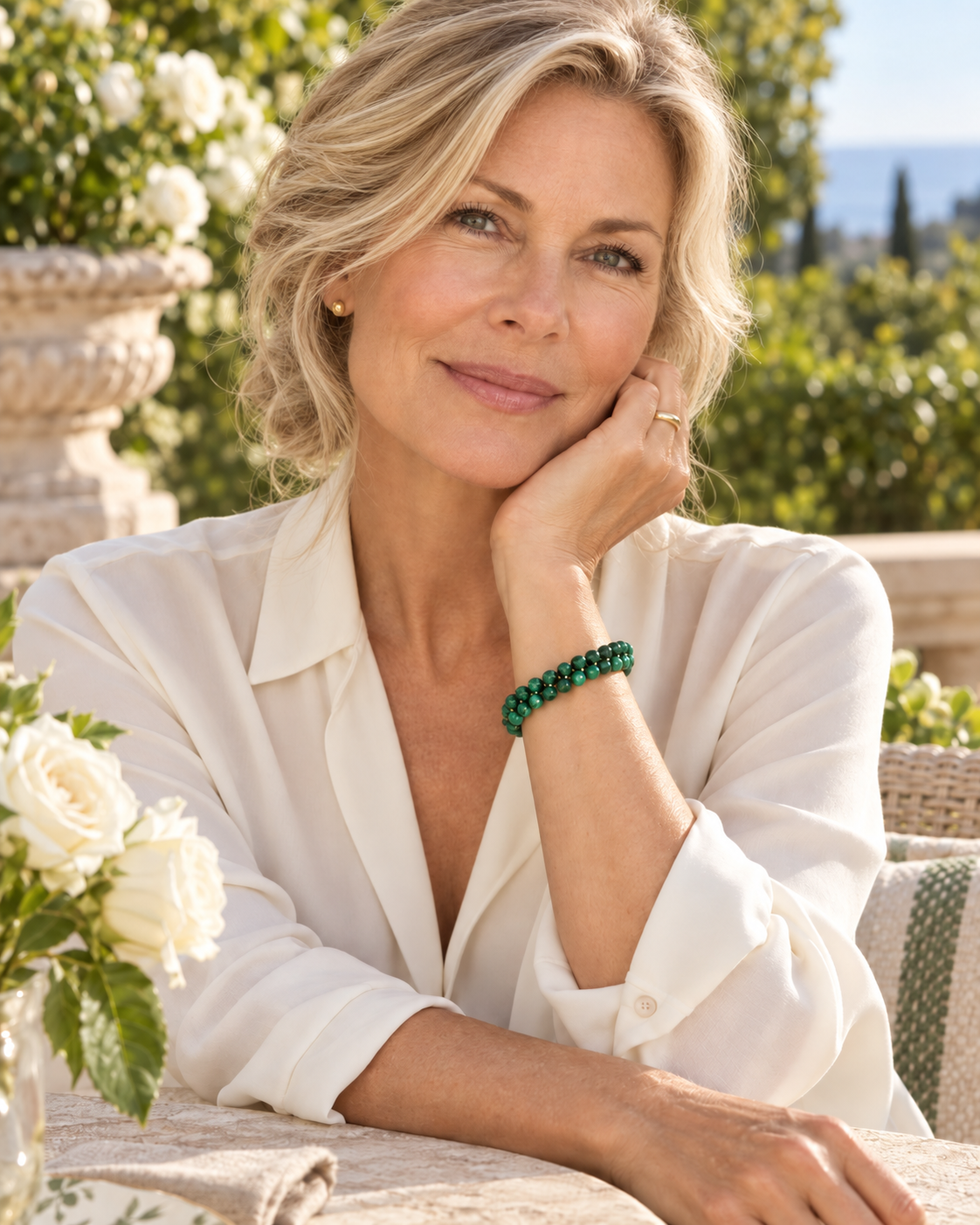 Montecito Malachite Cluster Bracelet