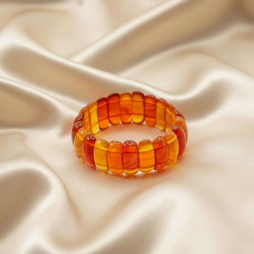 Amalfi Translucent Carnelian Statement Bracelet