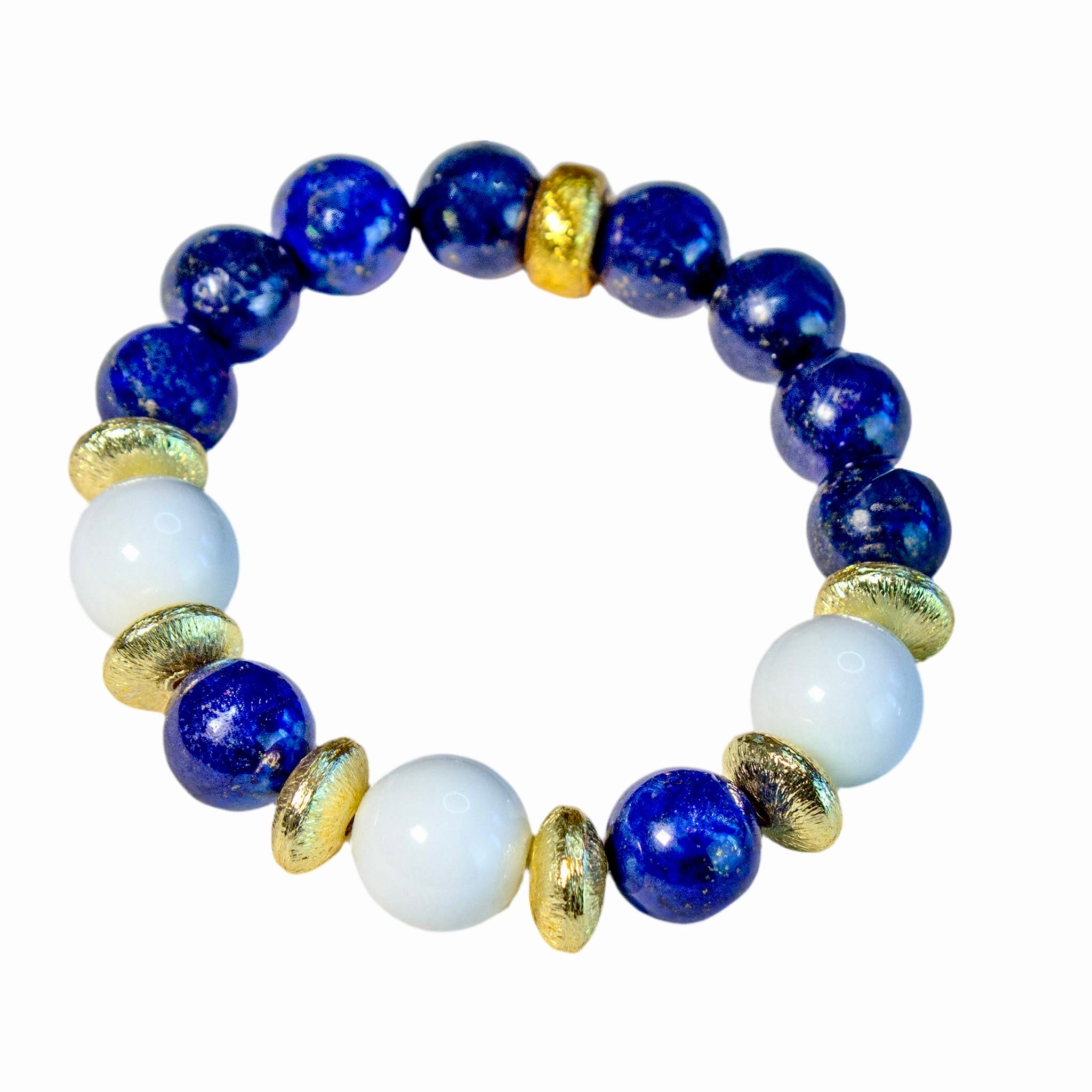 Ibiza Lapis Lazuli & Alabaster Bracelet